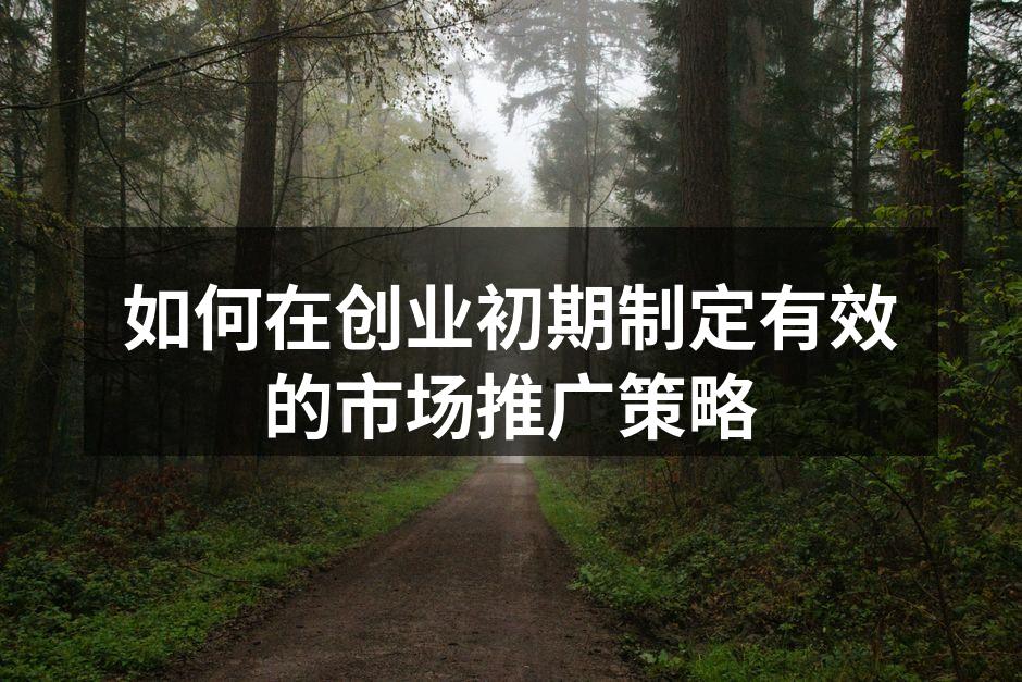 如何在创业初期制定有效的市场推广策略